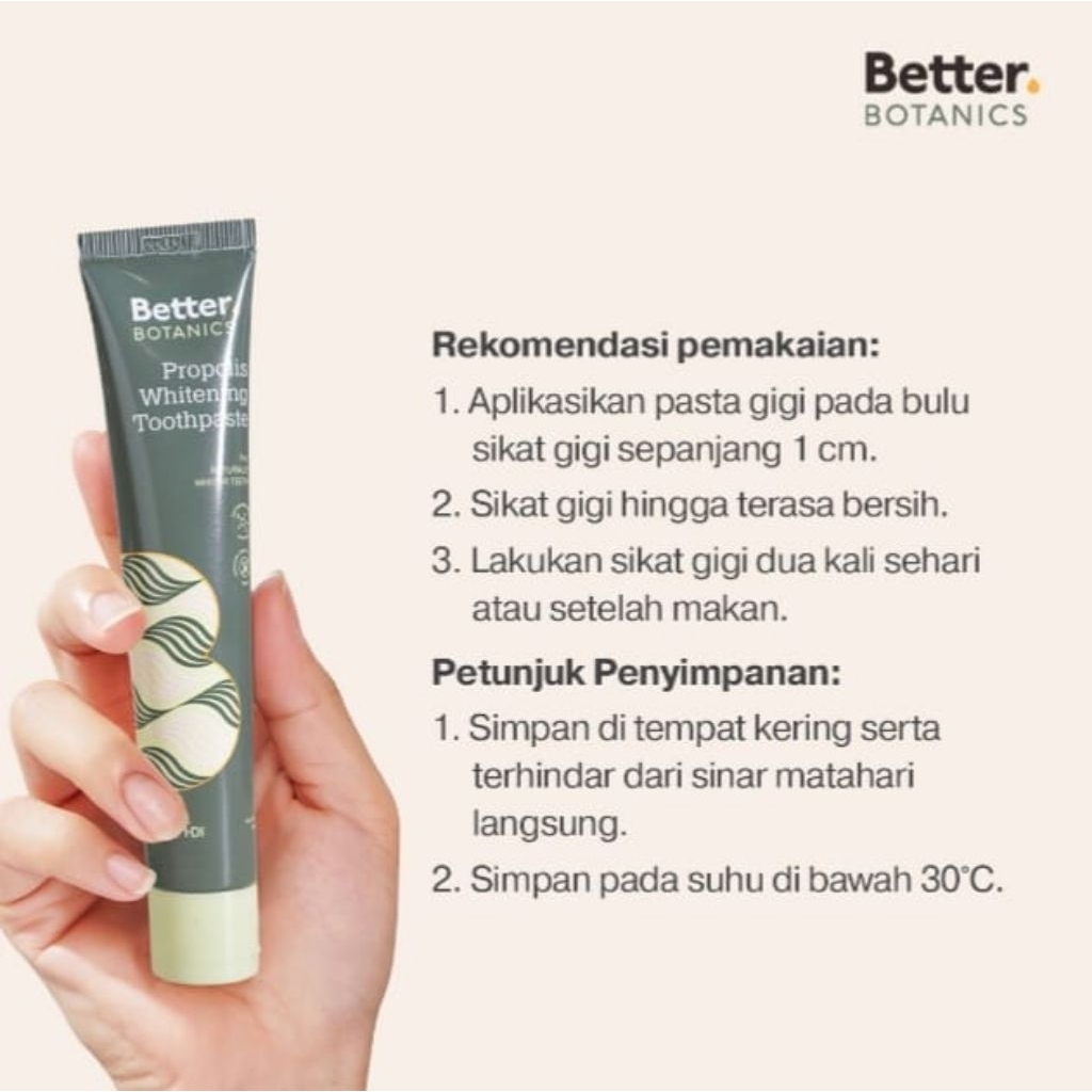 Hdi Better Botanics Toothpaste Whitening Propolis 70gr Original Segel Odol Hdi