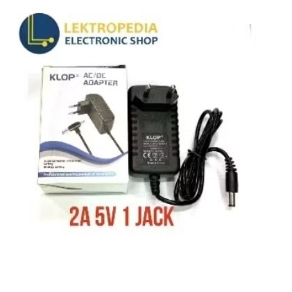 Adaptor 5V 2A KLOP 1 jack Power Supply Switching 5 V Volt 2 A Ampere 5volt 2ampere