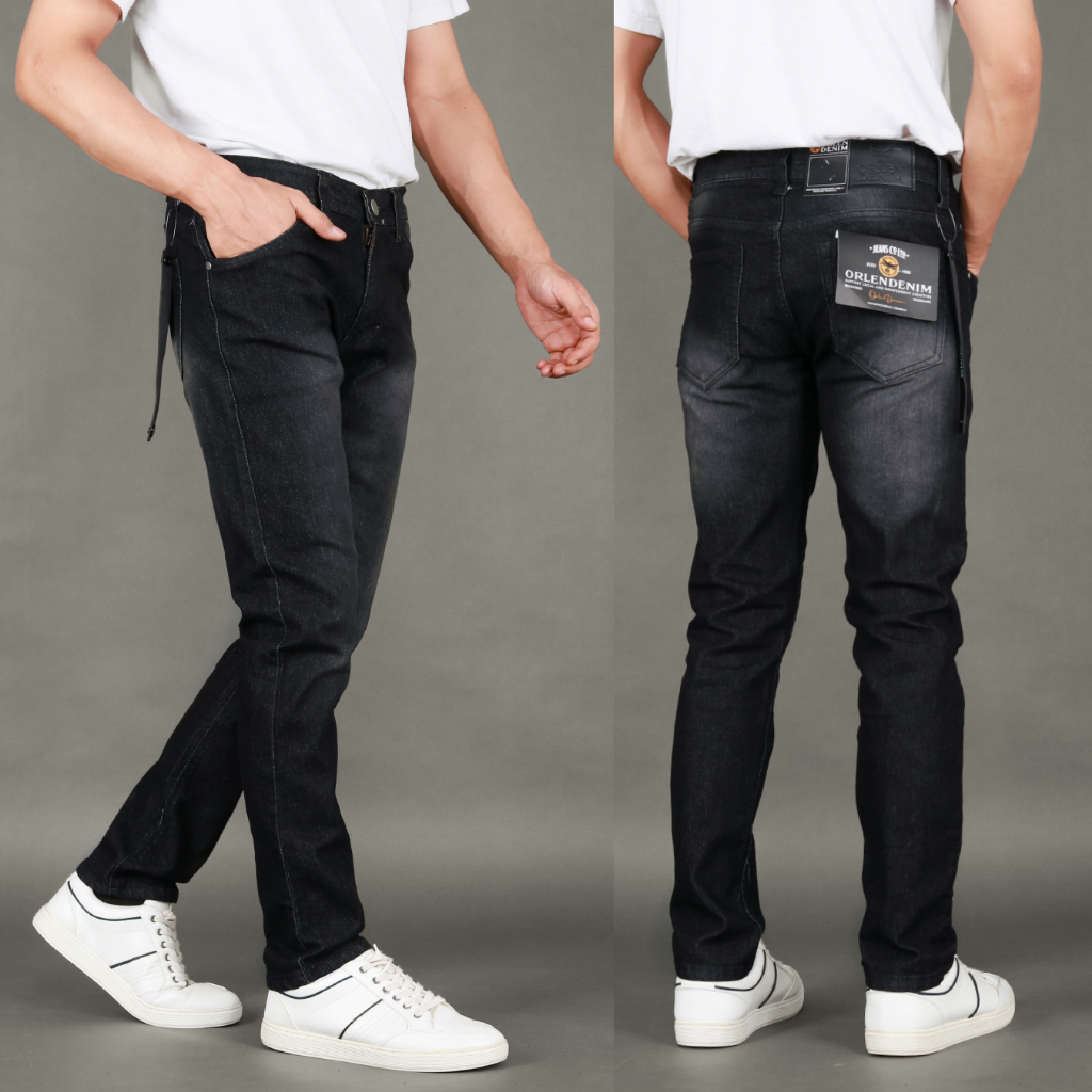 Orlen Denim - Celana Jeans Slim Fit Panjang Pria Denim Stretch New Original