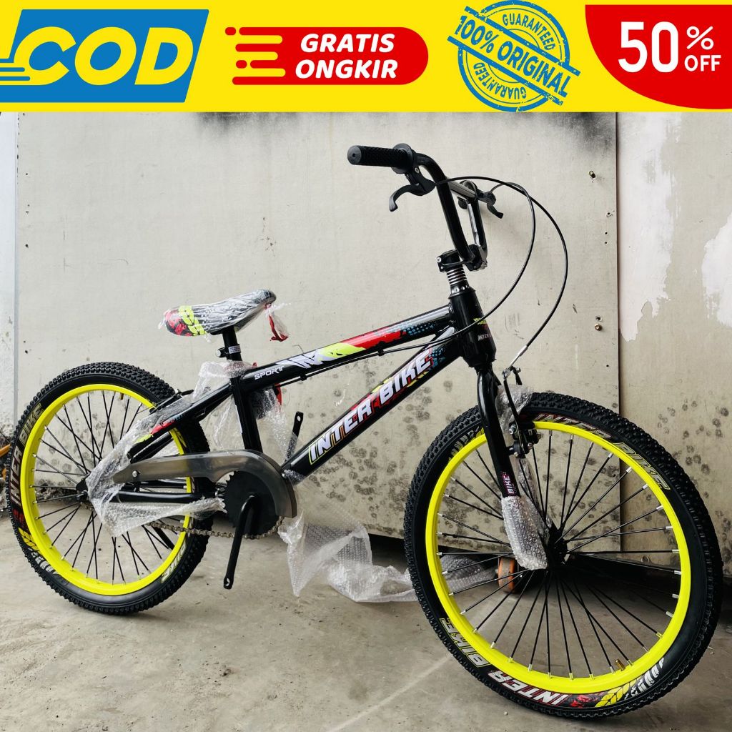 SEPEDA BMX MERK INTERBIKE BAN 2.5 2100 (BY : PACIFIC GROUP) SIZE 20 INCH