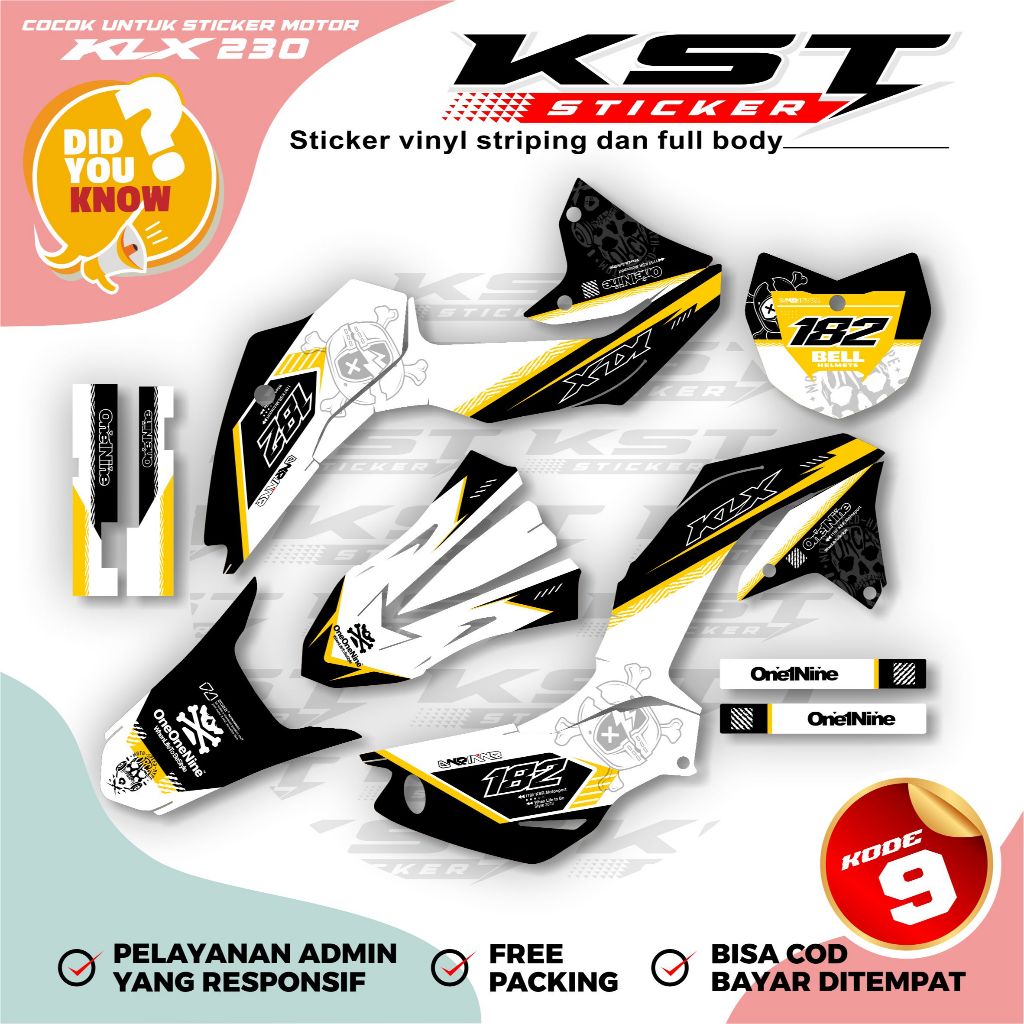 Decal Klx 230 sm / Decal klx / Decal Klx Super Glosy Premium ST. 09