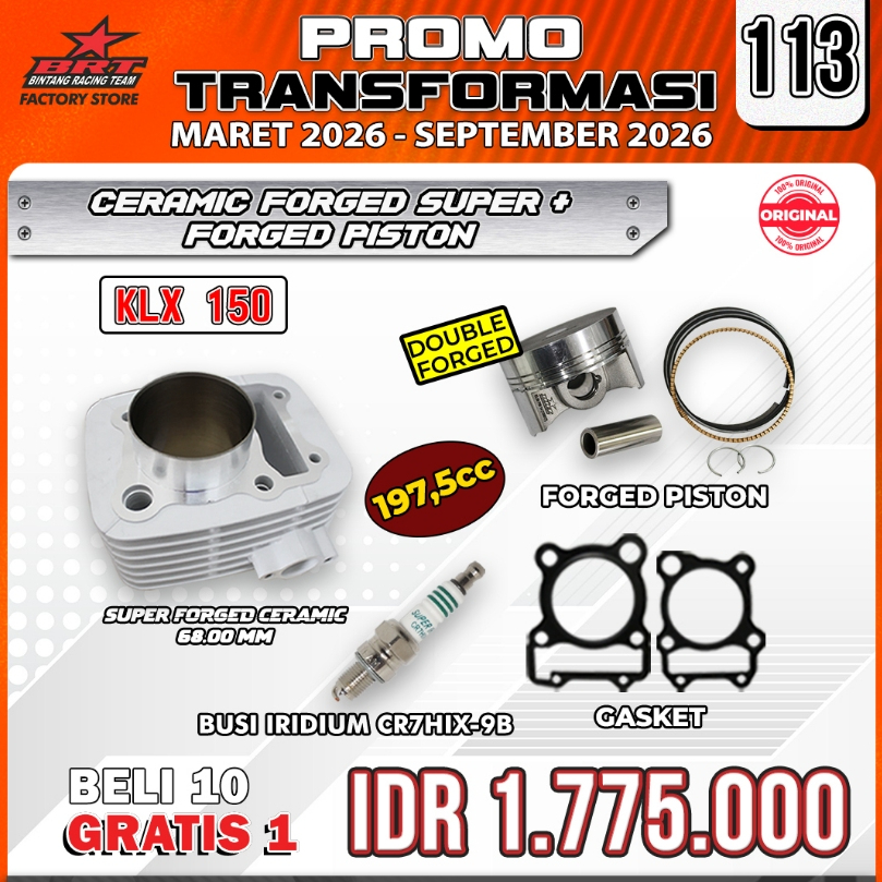 PAKET BORE UP CERAMIC KLX 150 68 MM