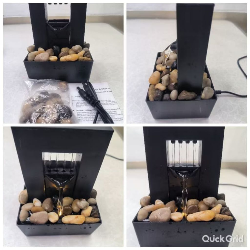pajangan dekorasi ruangan model air terjun mini lampu