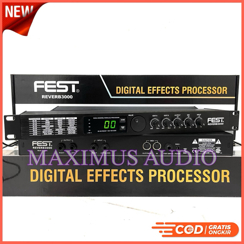 Promo Effect Vocal Fest Reverb 3000 / Reverb3000 Effect Vocal Original Garansi 1 tahun