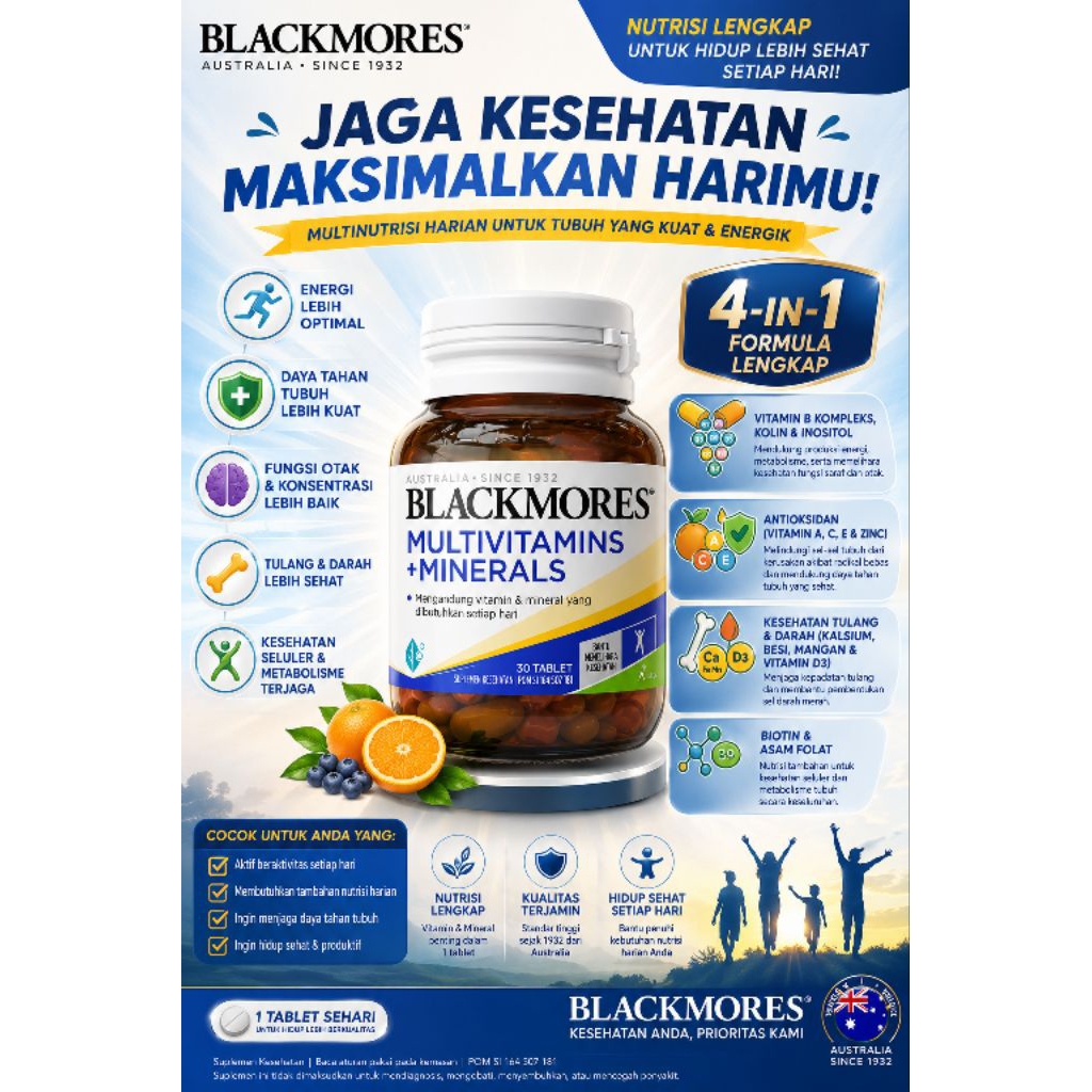 Blackmores Multivitamin mineral isi 30