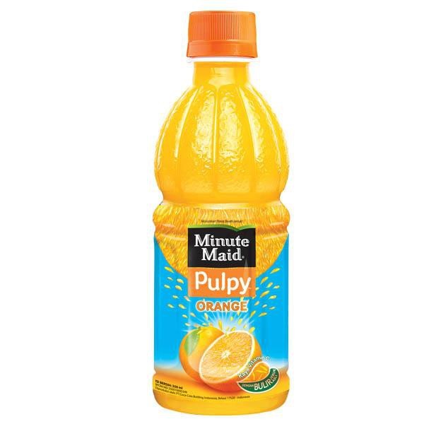 Minuman Segar Minute Maid Pulpy Orange 300ml - Sari Jeruk Alami, Vitamin C, Rasa Segar