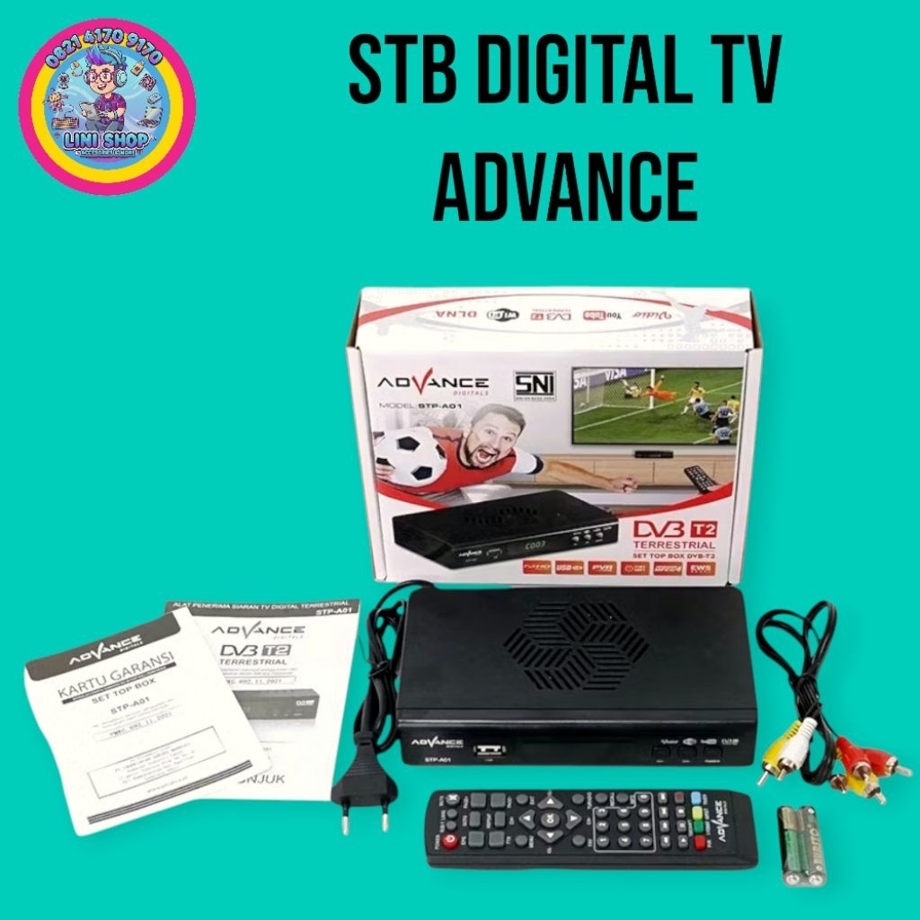 Set Top Box Advance STP-A01 Penerima Siaran TV Digital STB bisa Youtube Internet