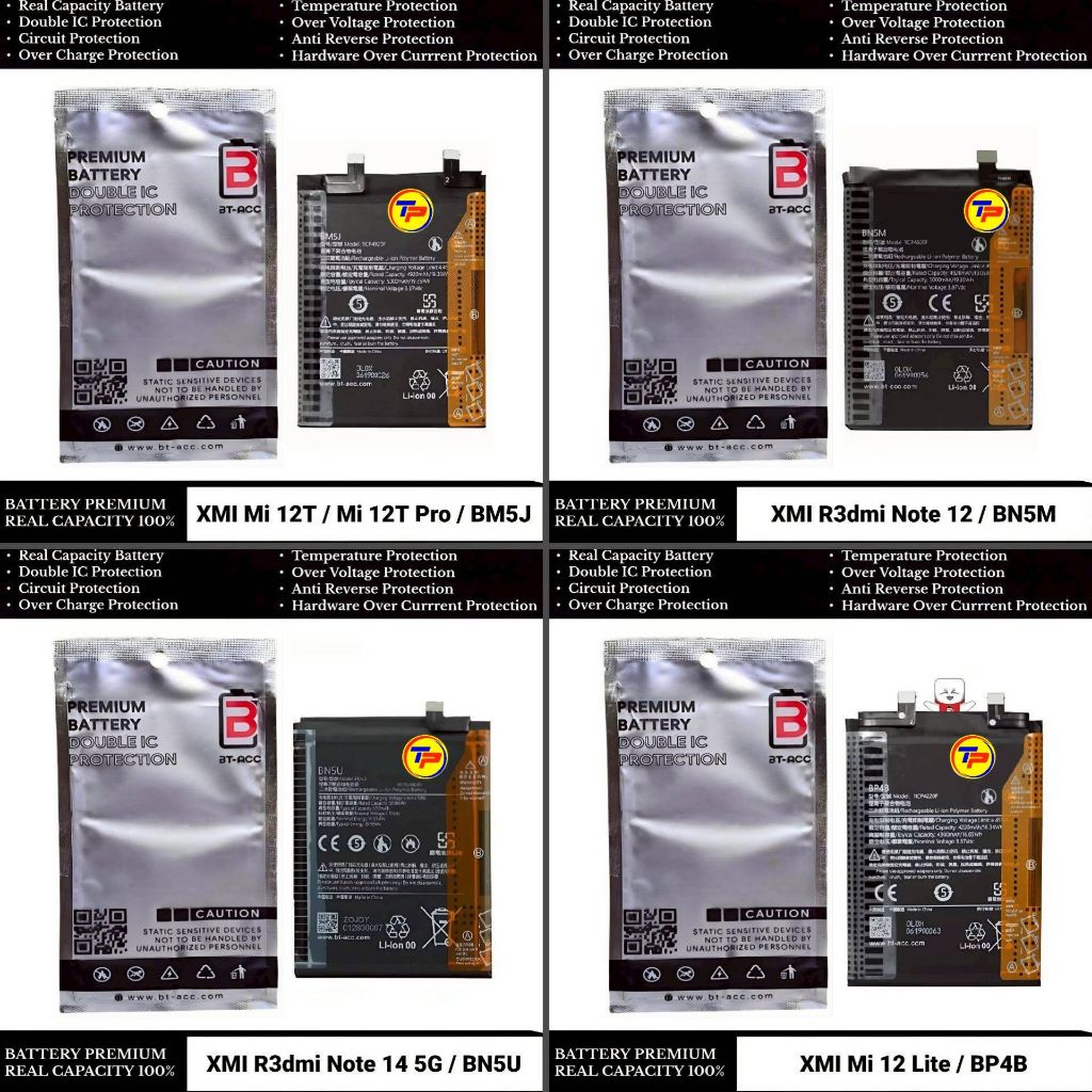 Baterai BT-ACC BM4W - BM4X - BM53 - BM55 - Xiaomi Mi 10T Lite 5G - Note 9 Pro 5G - Mi 11 - Mi 10T - 
