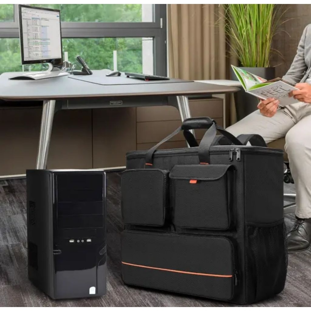 tas ransel tempat pc komputer mouse keyboard kabel komputer tas jinjing gendong bahan cordura kuat a