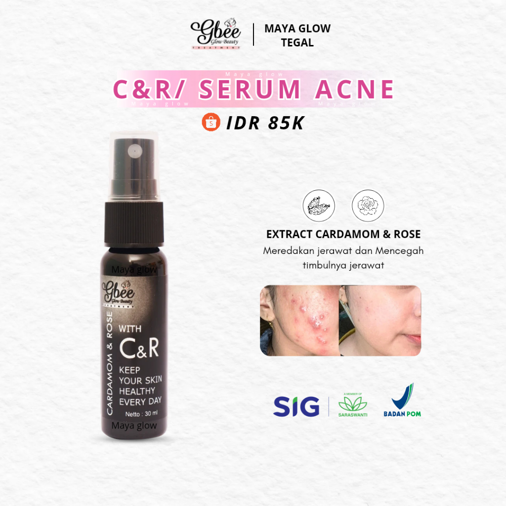 Gbee Serum C&R Untuk Jerawat dan Bekas Jerawat- Skincare Glow Beauty, BEST SELLER