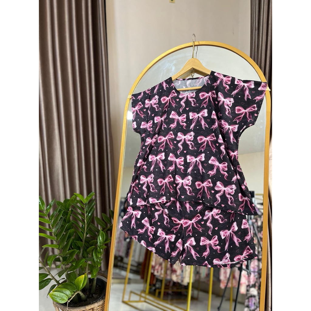 NESTUFF ONE SET OBLONG SETELAN RAYON PIYAMA RAYON BABYDOLL GROSIR DASTER JEMBER