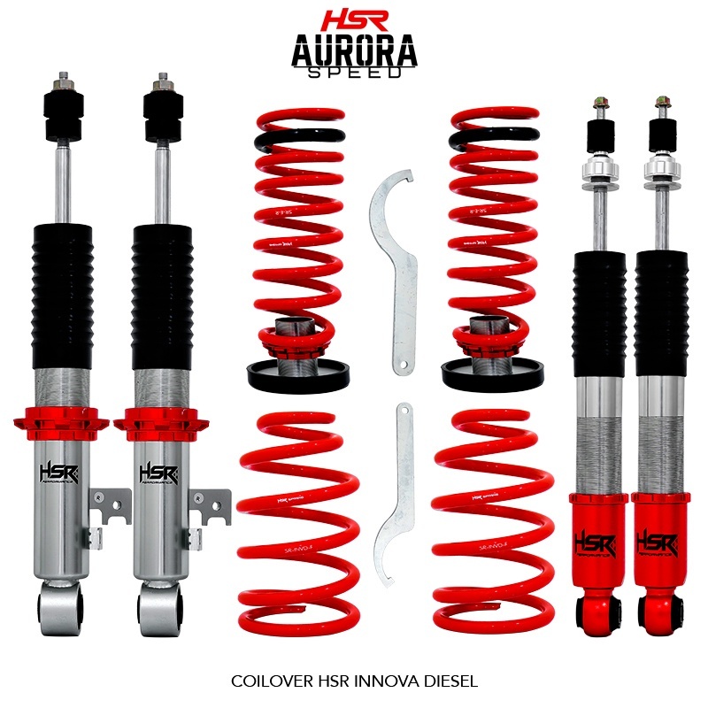 COILOVER HSR RED FRONT REAR TOYOTA INNOVA DIESEL