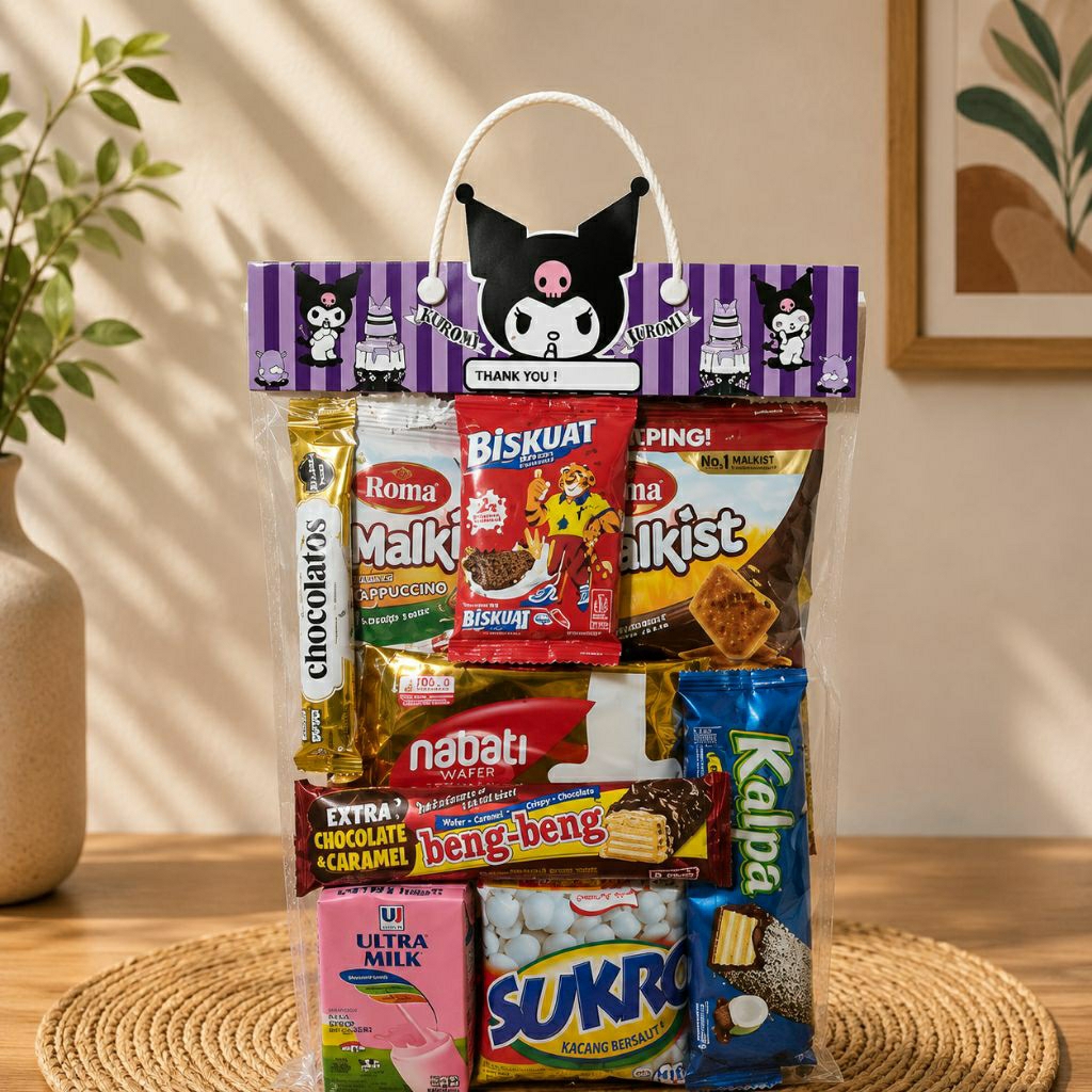 Paket snack ulang tahun anak grosir premium isi 6 pcs/grosir hampers pesta isi 6 pcs/Bingkisan snack