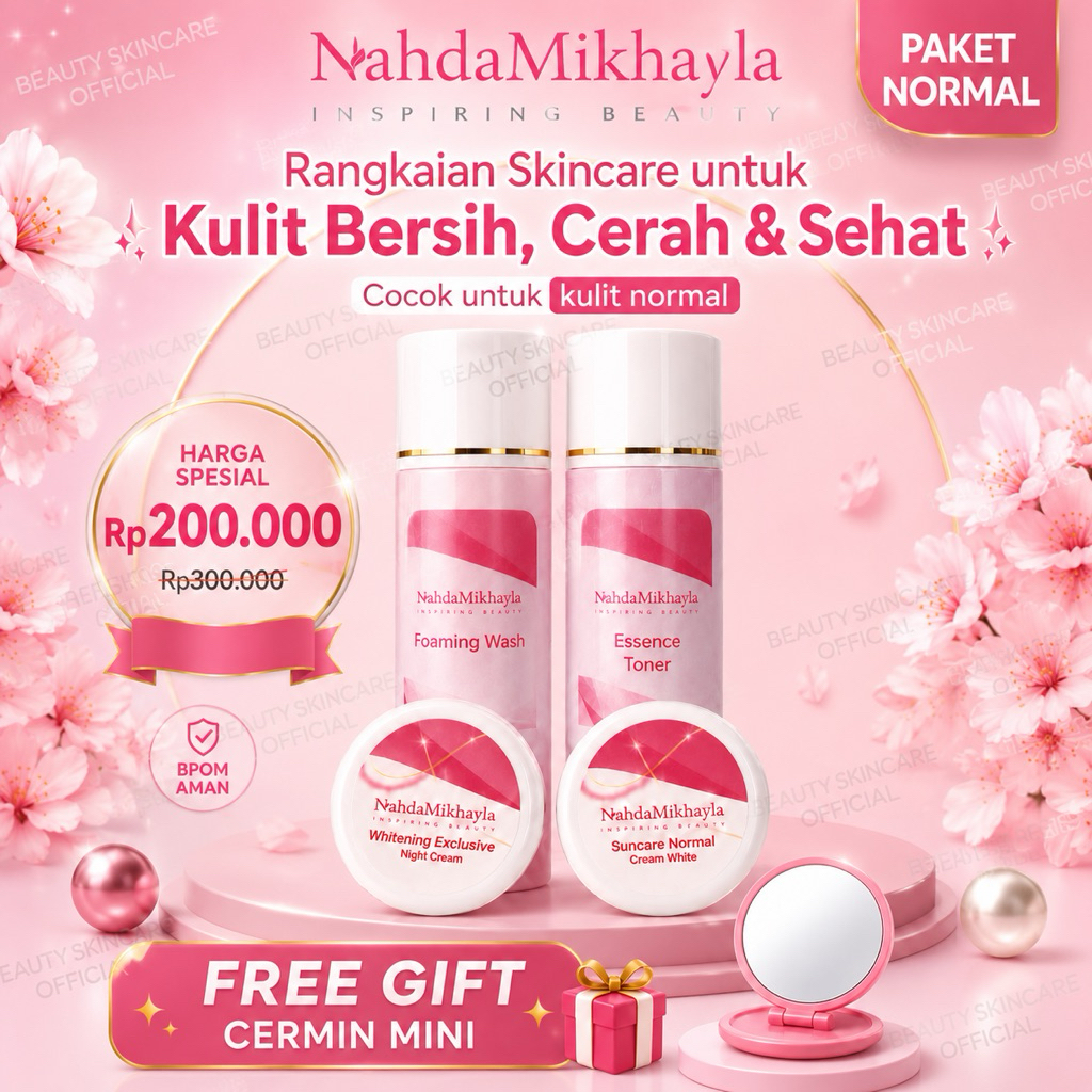 NAHDA SKINCARE || ECERAN CREAM MALAM/SIANG/TONER/FOAMING WASH (SABUN) NAHDA SKINCARE