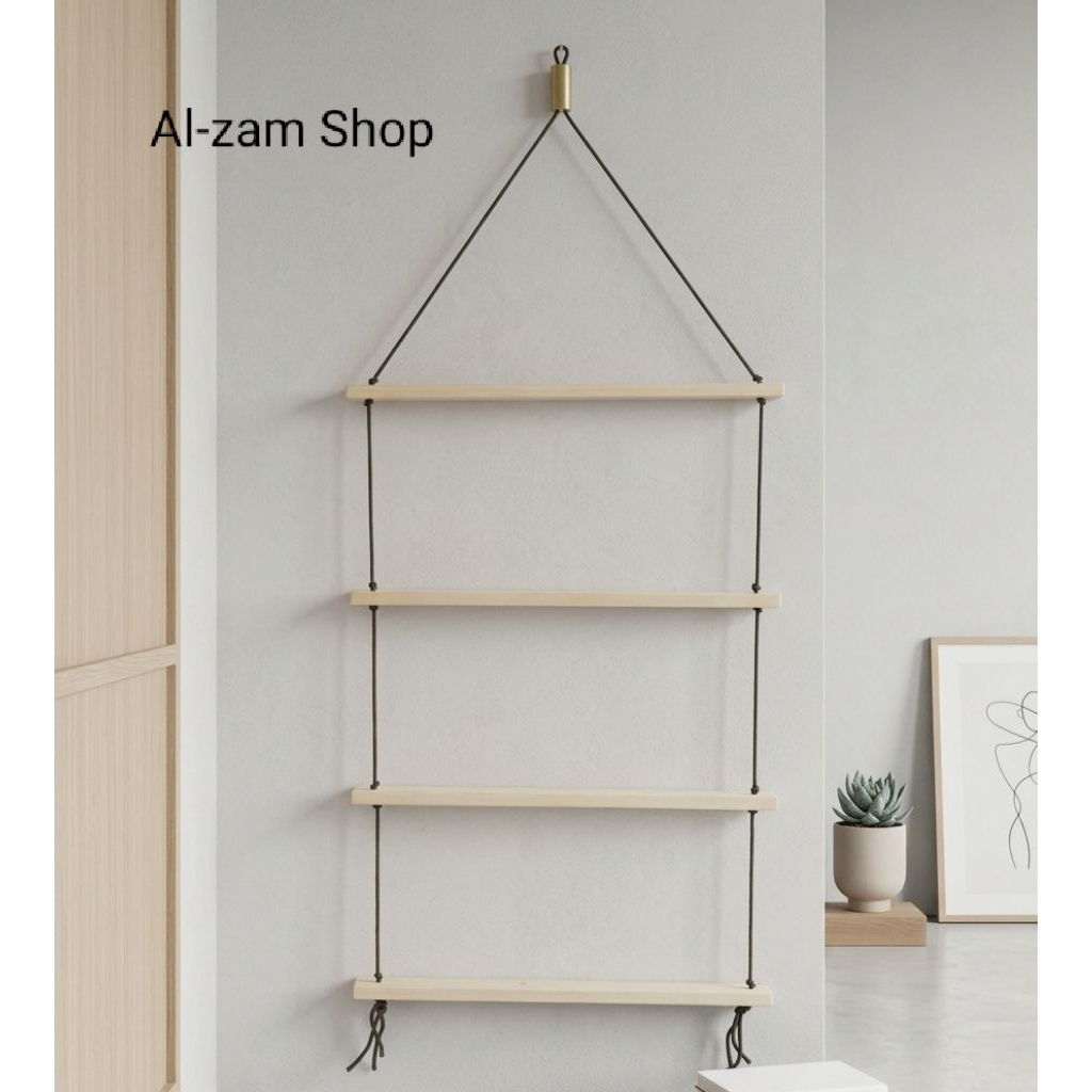 Gantungan jilbab/Gantungan kayu aesthetic/Gantungan kayu jati blanda_50cm