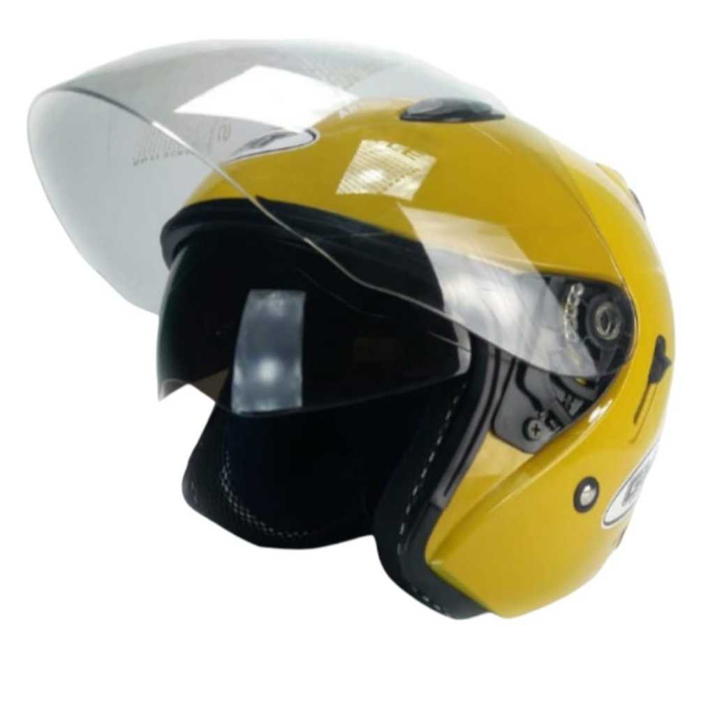 HELM HALFFACE DOUBLE VISOR GMT ORIGINAL HELM SEPEDA MOTOR HELM SNI HELM ORI HELM CENTRO HELM MURAH H