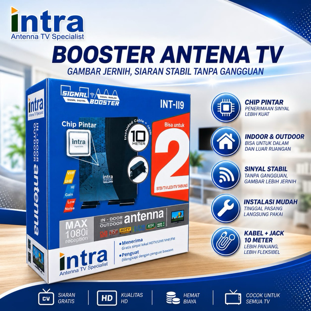 ANTENA TV DIGITAL INTRA +BOOSTER KO
