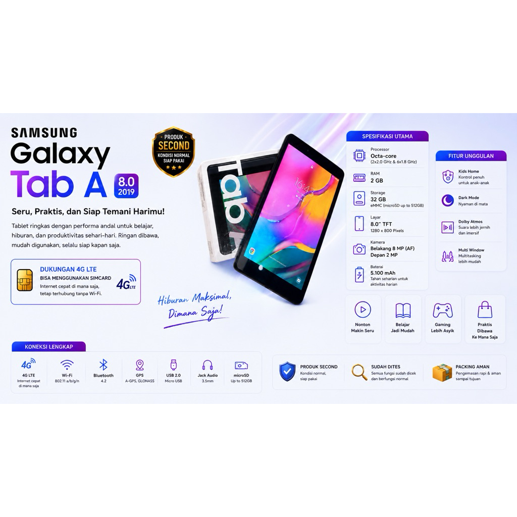 Samsung Galaxy tab A8 2019