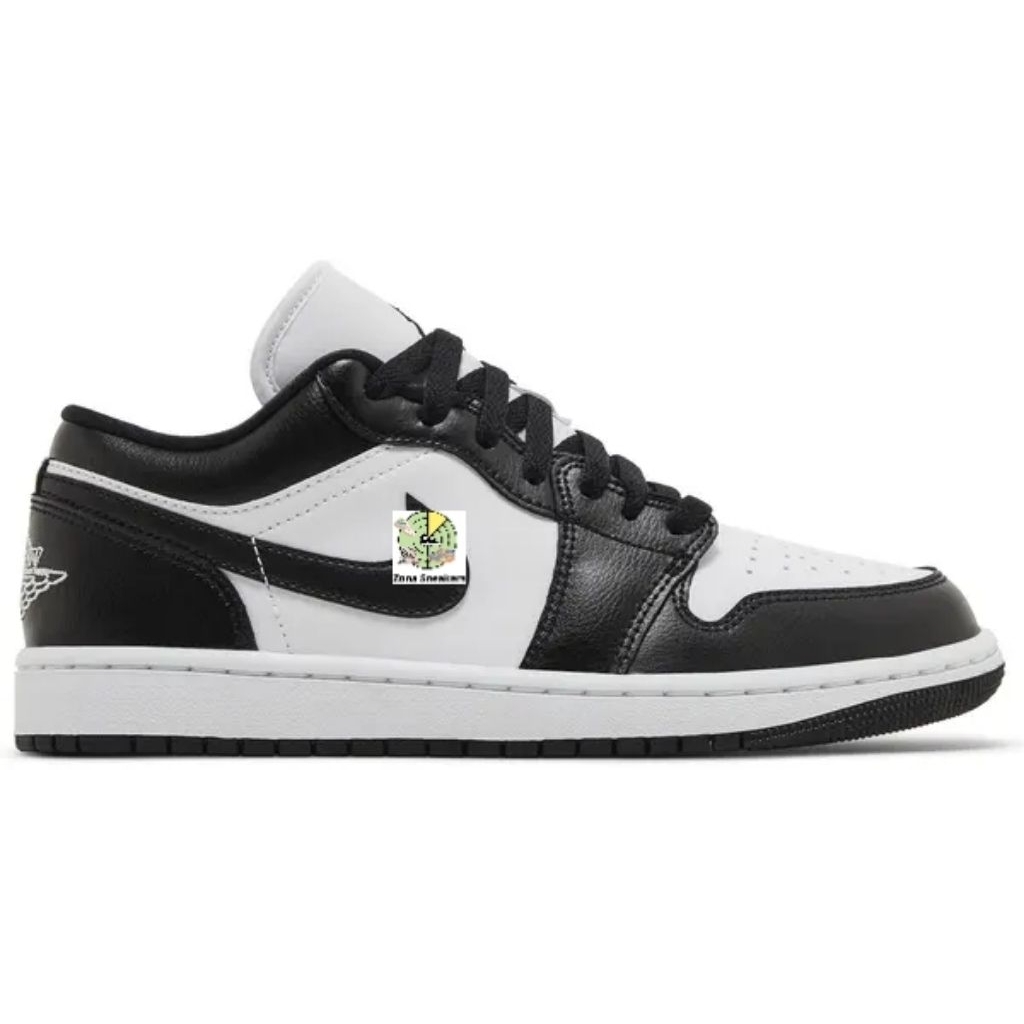 Sepatu AJ 1 Low Leather Black White Panda