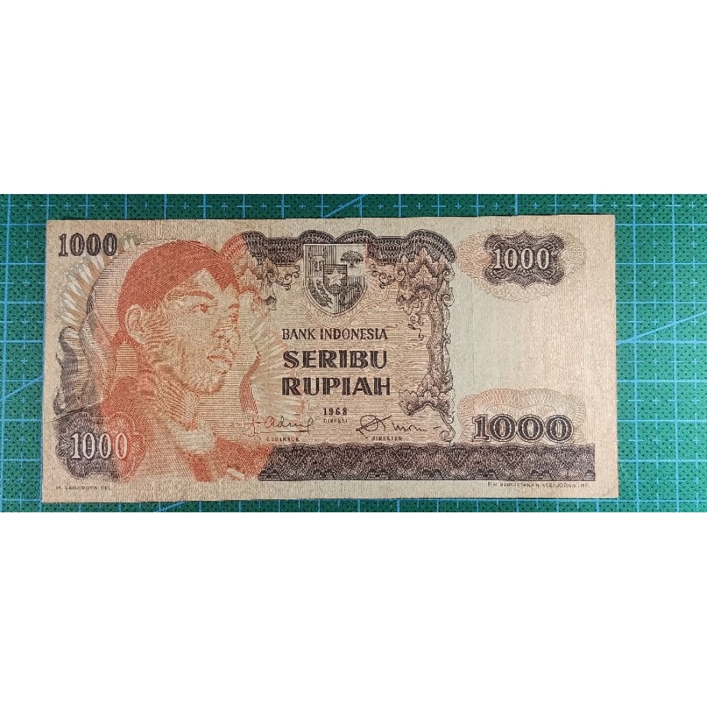 Uang Kuno 1000 Sudirman Kondisi Very Fine