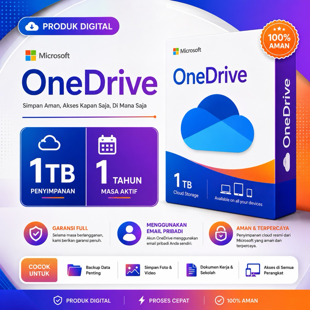 [ Ready ] Onedrive personal premium email pribadi 1TB 1 tahun