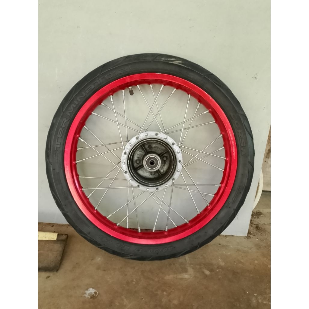 Velg belakang tromol Yamaha kecil, lingkar jinfei Asli merah