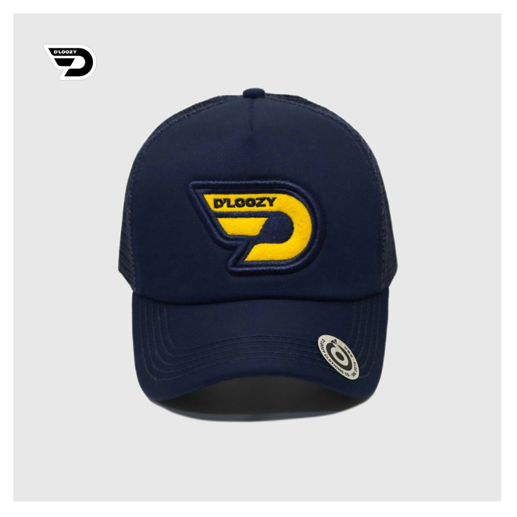 Topi Pria Keren Distro Original 100% Truker Jaring DLOOZY Navy DLZTR-NNN