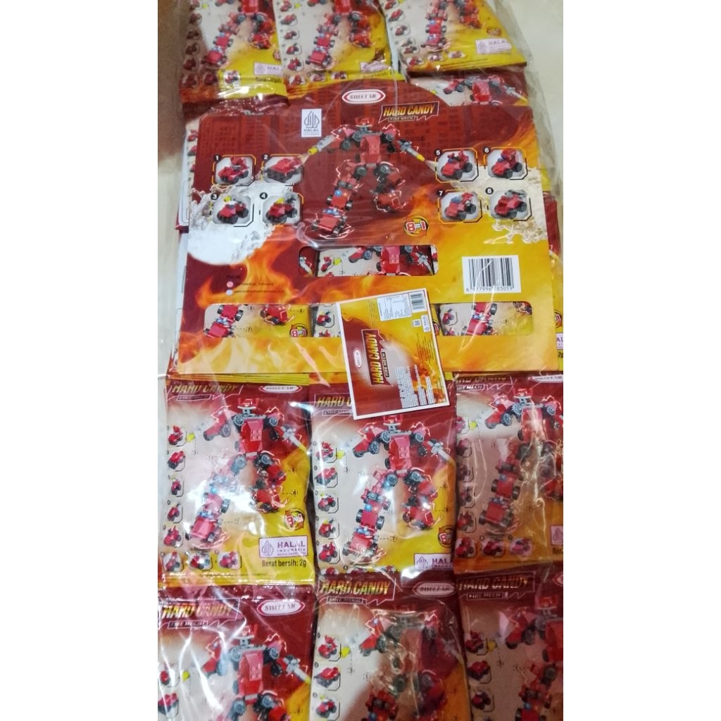 permen lego renteng hard candy sweet me/hard candy fire mech/permen surprise candy