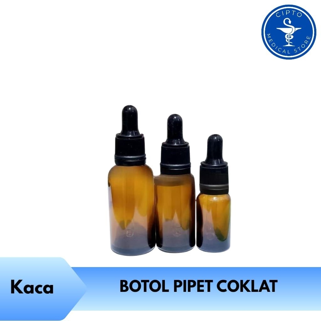 Botol Pipet 30ml kaca - Botol kaca Pipet 30ml / Botol serum 30ml