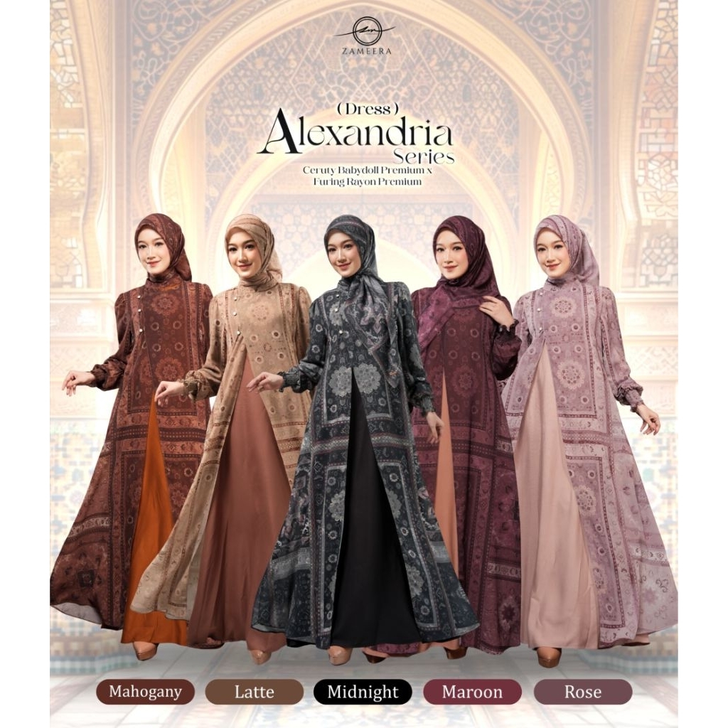 NEW ALEXANDRIA DRESS BY ZAMEERA , GAMIS CANTIK , GAMIS ELEGANT