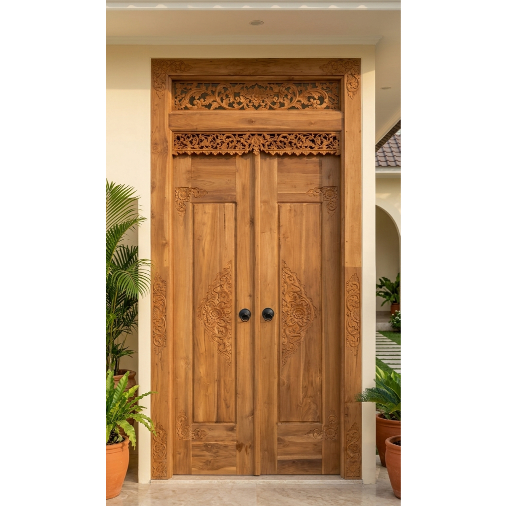 Pintu Gebyok Klasik Modern | Pintu Gebyok Ukir Jati Jepara | Pintu Gebyok Ukir Jati Jepara Minimalis