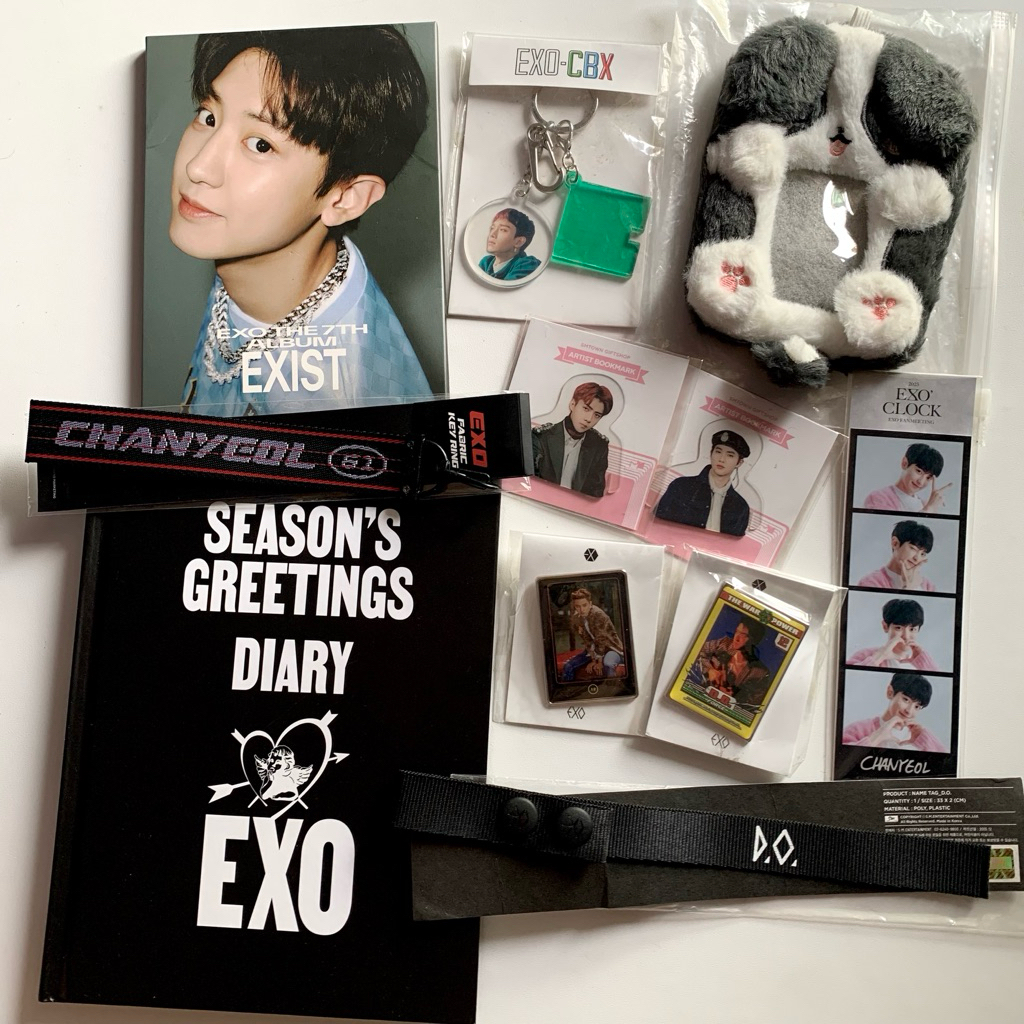 exo suho chen chanyeol d.o. kyungsoo sehun official md merchandise album pc photocard postcard ename