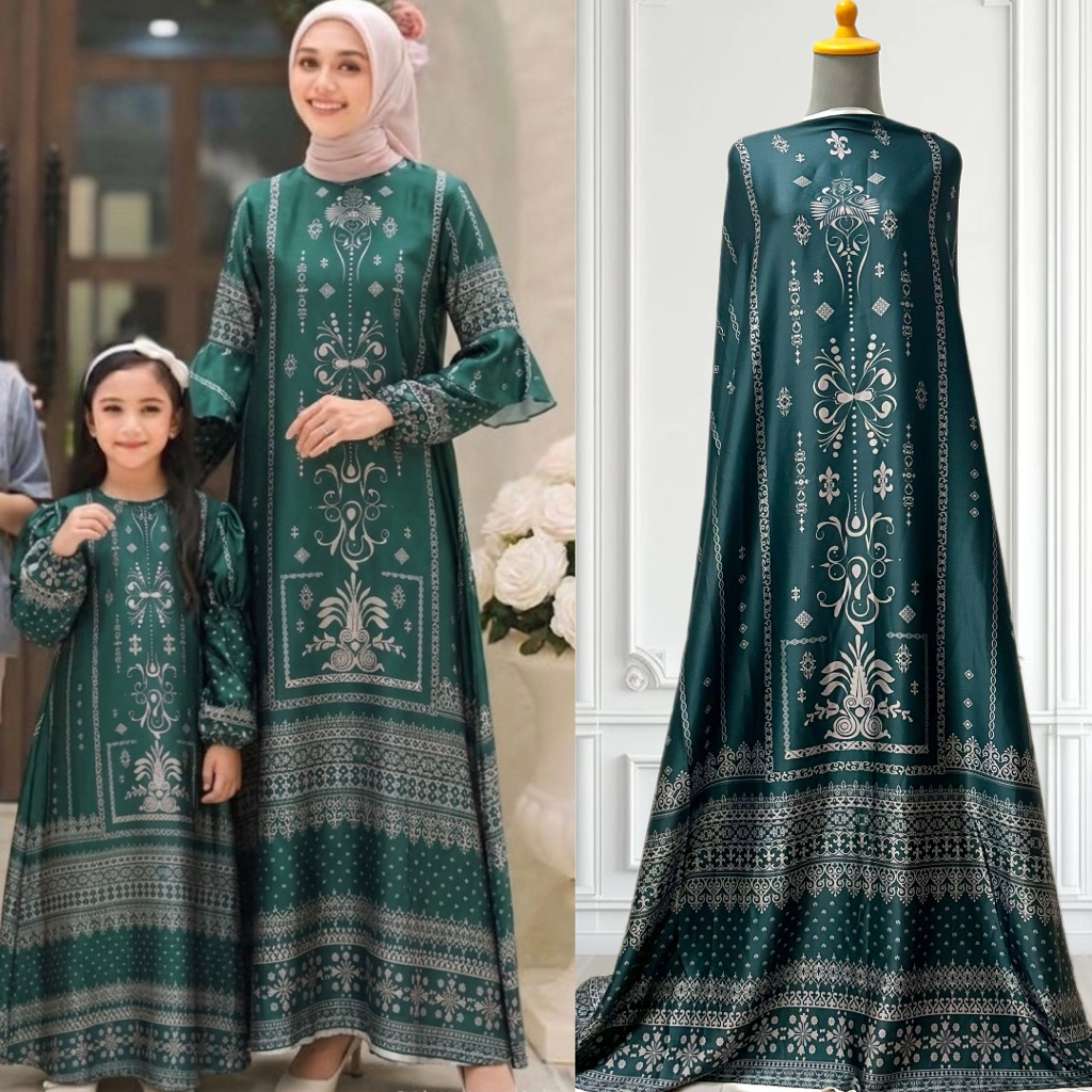 Kain Arabian Silk Motif Exclusive selembut Sutra Adem tidak menerawang untuk Gamis Kaftan Dress Mewa