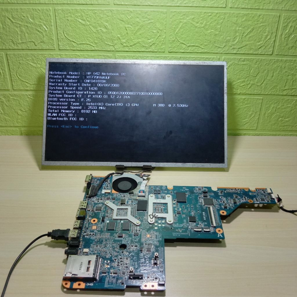 Motherboard Mainboard Mobo Mesin Normal Laptop HP G42 HP CQ42