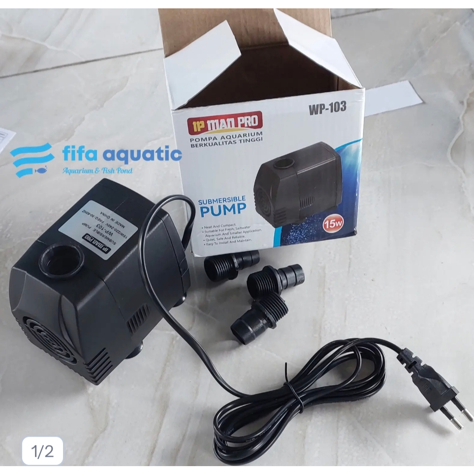 akuarium WP 103 2000LH  Bonus  Cashback  IP MAN PRO 15W pompa aquarium kolam ikam