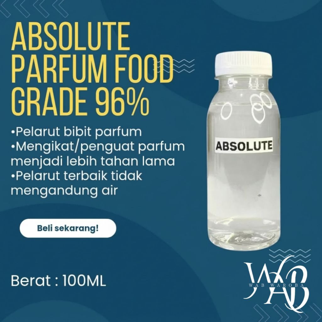 ABSOLUTE Pelarut parfum 100ml | absolute super 96%—pelarut parfum tahan lama