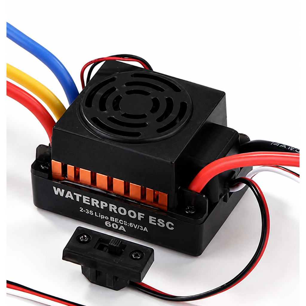 Waterproof 60A Sensorless Brushless Car Electronic Speed Control ESC