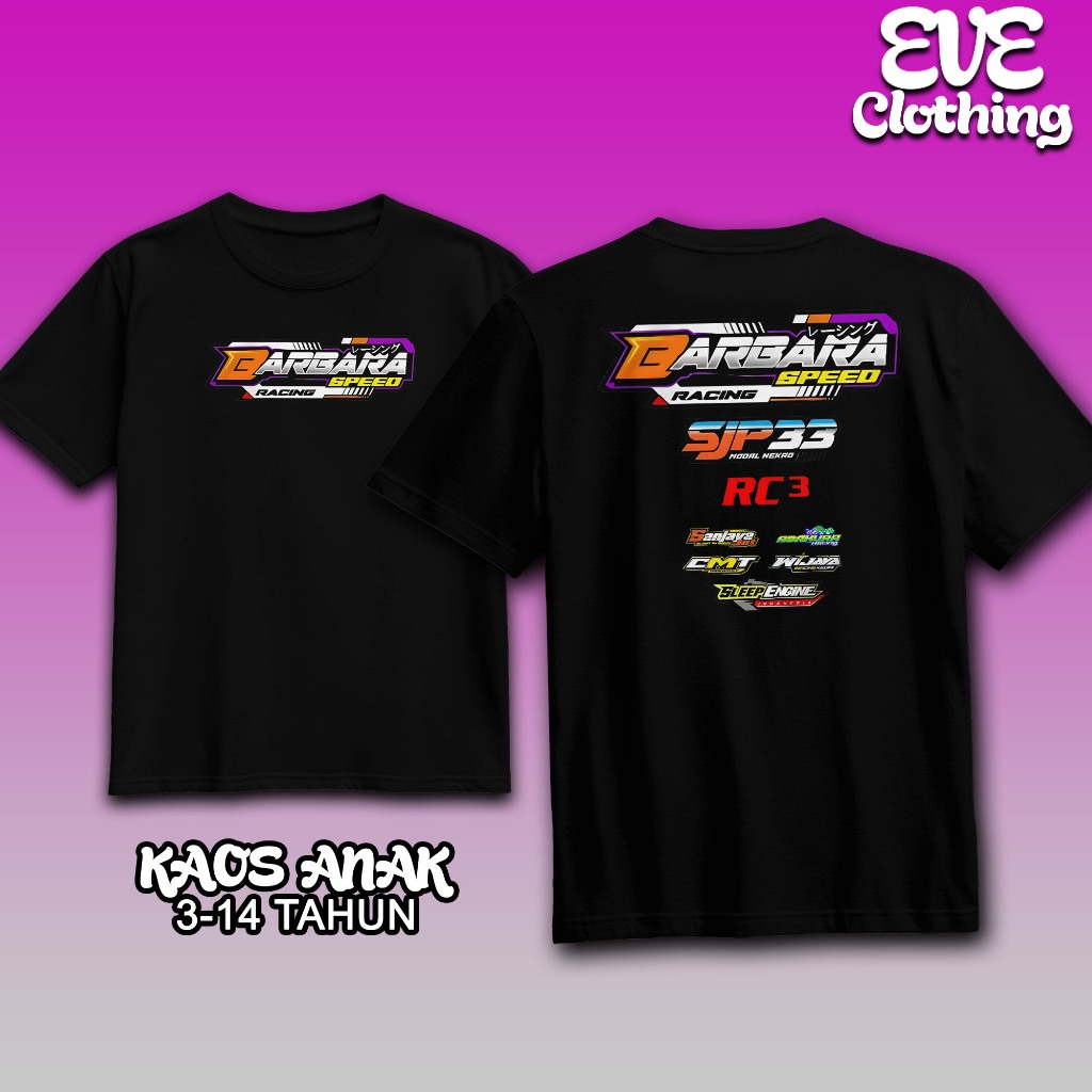 KAOS ANAK BARBARA SPEED | PAKAIAN BARBARA SPEED KY AGENG | KAOS RACING START | BAJU MEKANIK AMATIR