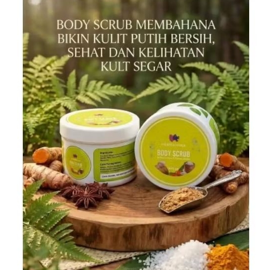 Scrub lulur rempah MEMBAHANA 500gr / Membahana lulur rempah pemutih kemasan baru