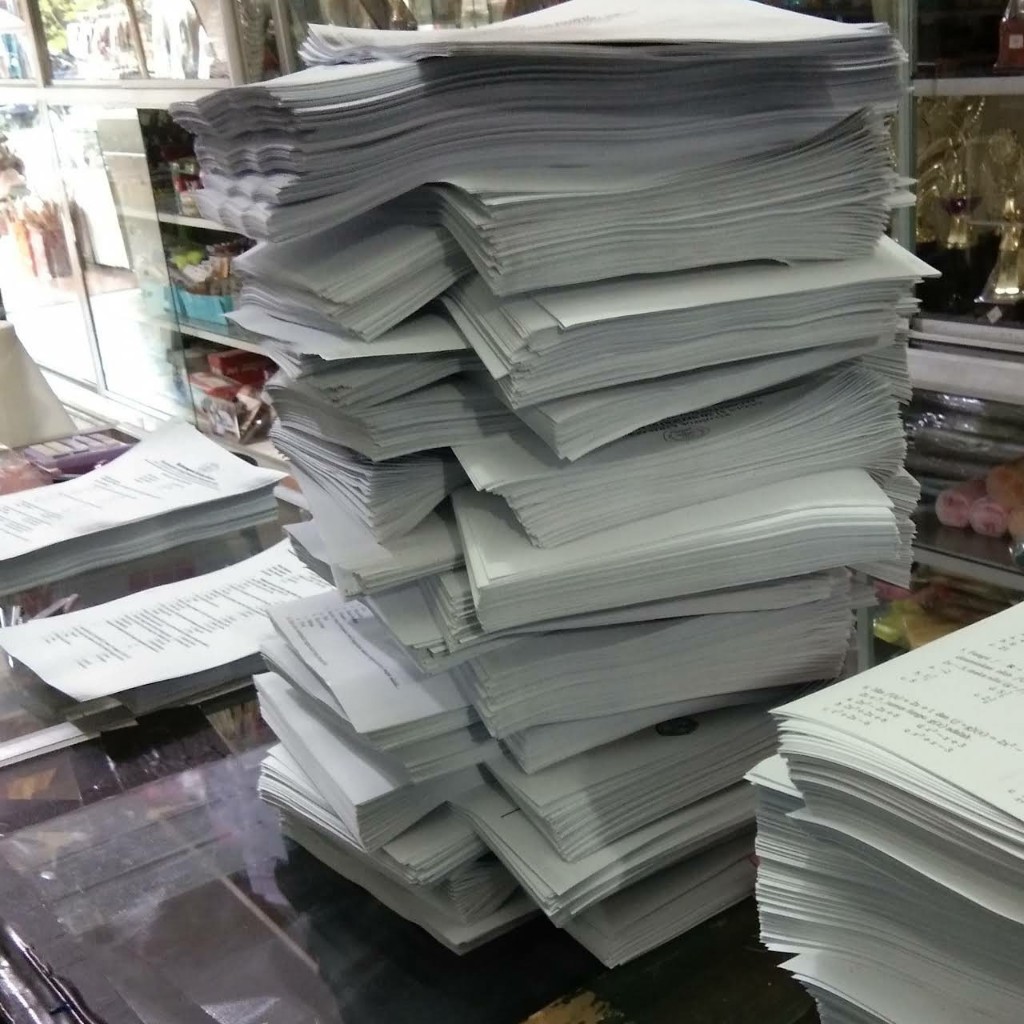 Jasa Print isi hitam putih ukuran A4
