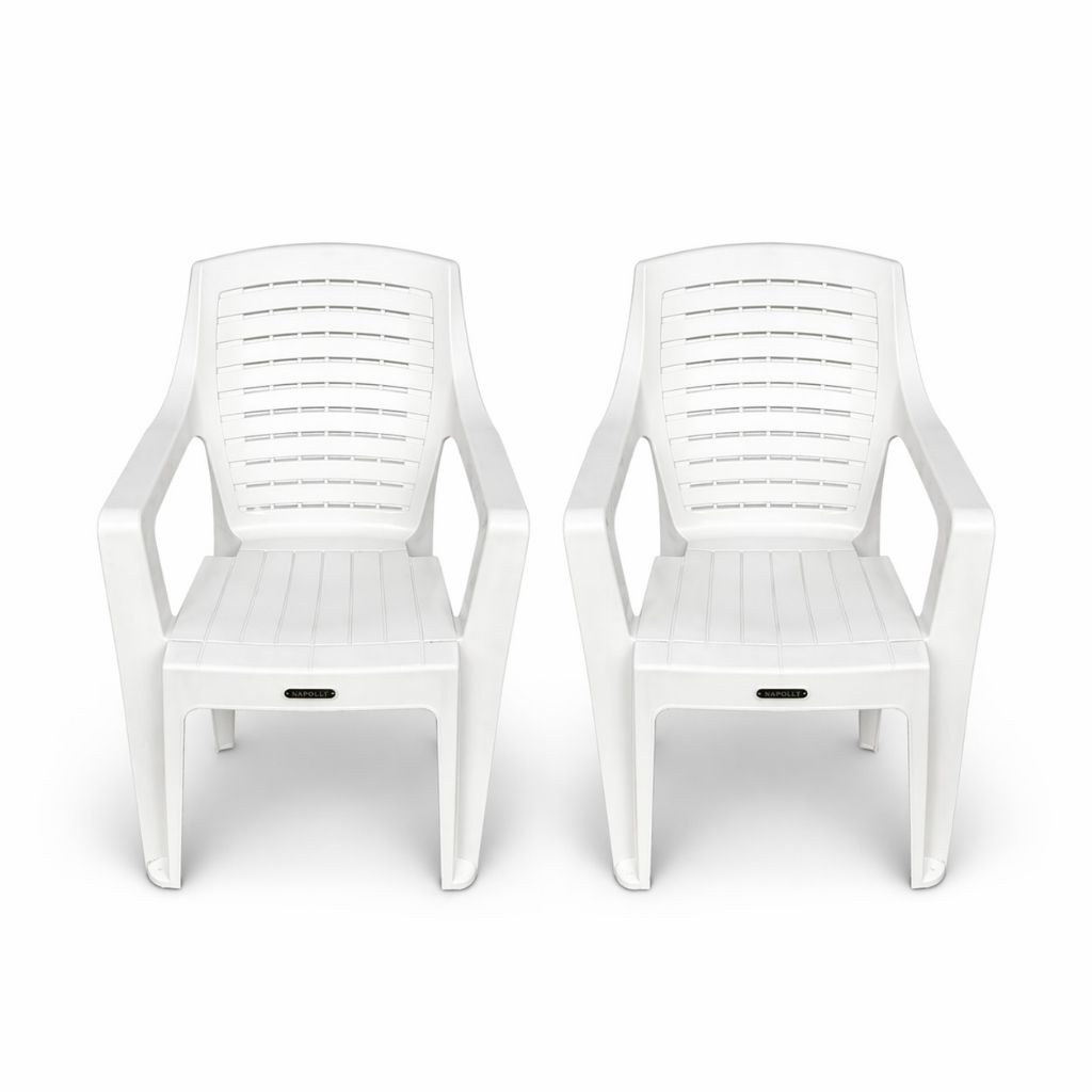 KURSI TERAS NAPOLLY SET 2KURSI GW 711 + 1MEJA OCTR PUTIH | SOFA SET | KURSI SANTAI PLASTIK PREMIUM