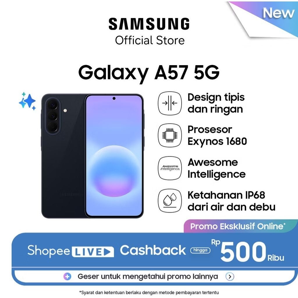 SAMSUNG A57 RAM 8/256 | 12/256 GARANSI RESMI NASIONAL