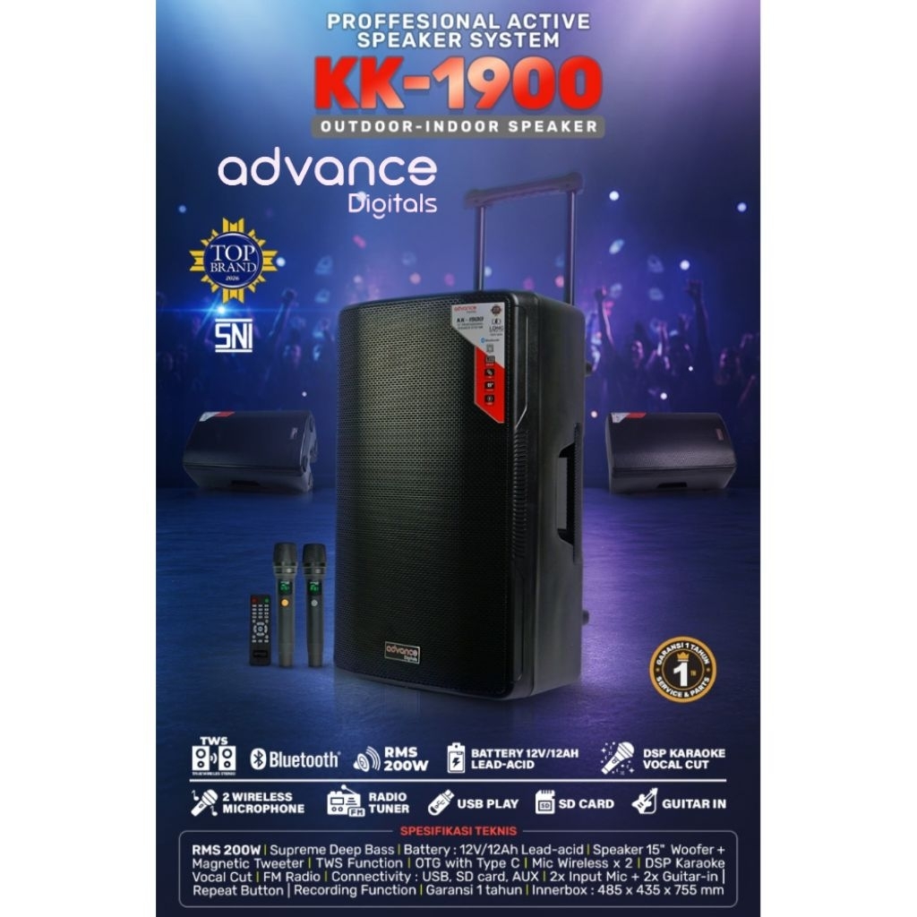 ADVANCE PROFESSIONAL ACTIVE SPEAKER KK-1900