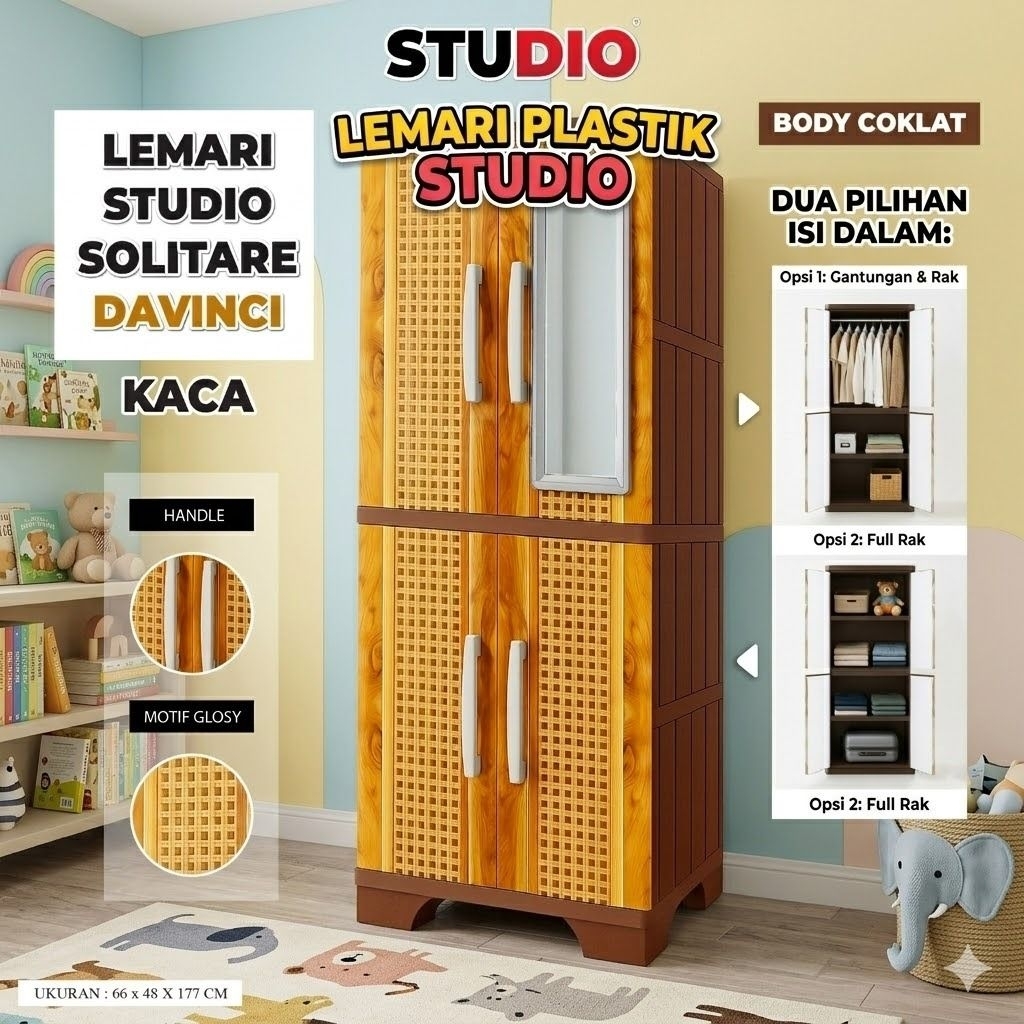 Studio Lemari Pakaian Plastik 2 pintu Lemari Baju Plastik 2 pintu Lemari Pakaian Plastik 4 pintu Lem