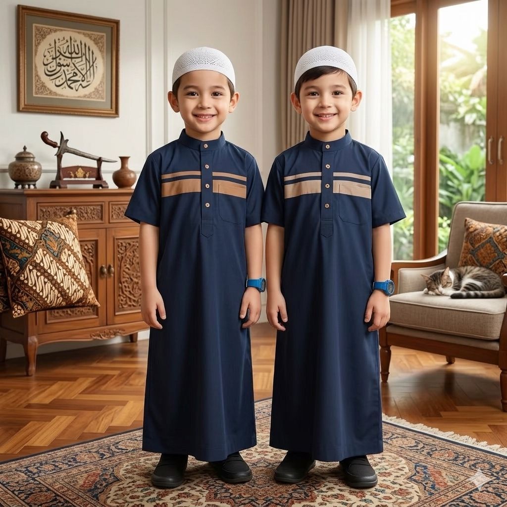 Setelan Baju Koko Anak Laki-Laki 1-10 Tahun/ gamis anak laki laki usia 1-10 tahun/ pakaian muslim an