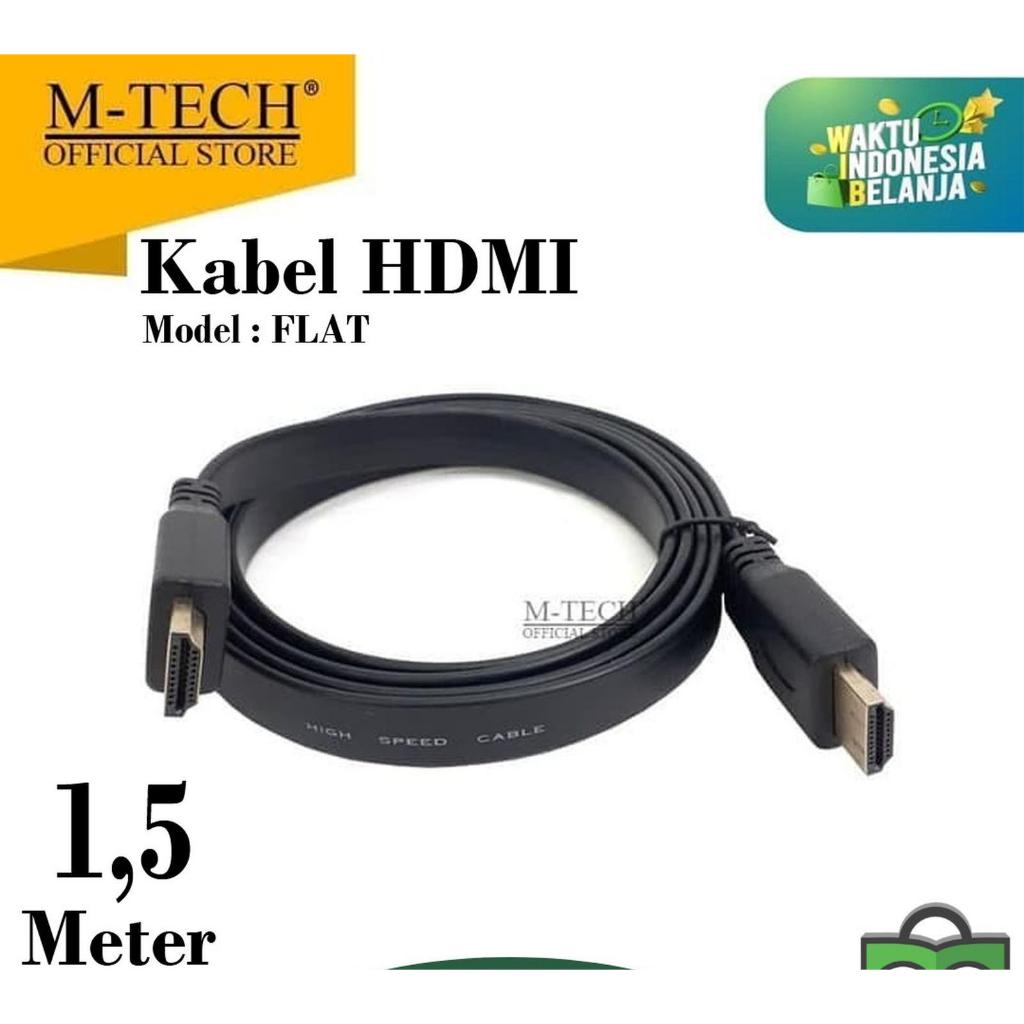 Kabel HDMI 1.5 Meter M-Tech Cable HDMI Flat 1.5 Meter