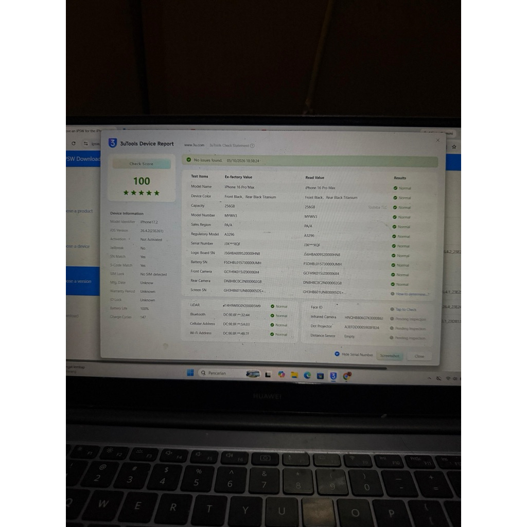iPhone 16 Promax 256 GB lock icloud ibox