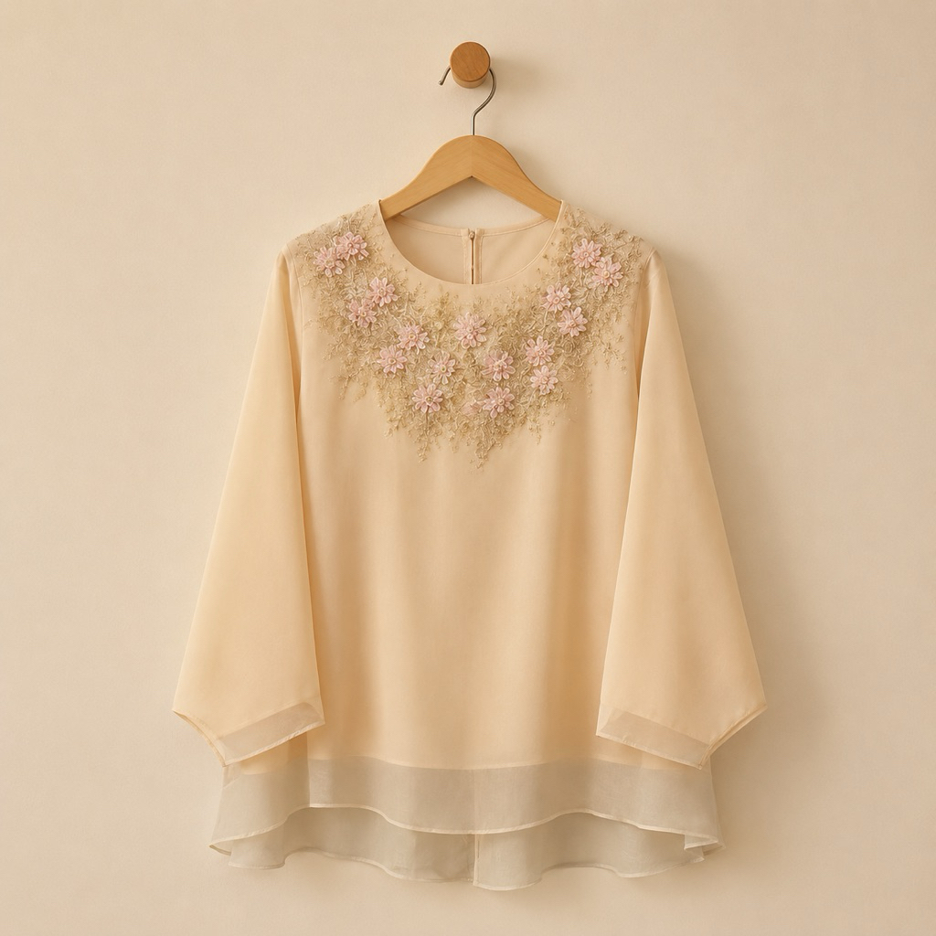 Blouse Kondangan Payet Organza Baju Kondangan Wanita