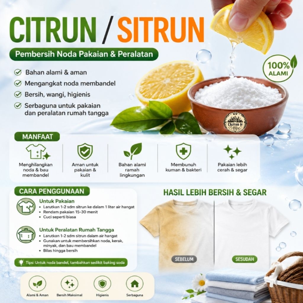 SITRUN PEMBERSIH NODA Baju / Citrun Acid TOP