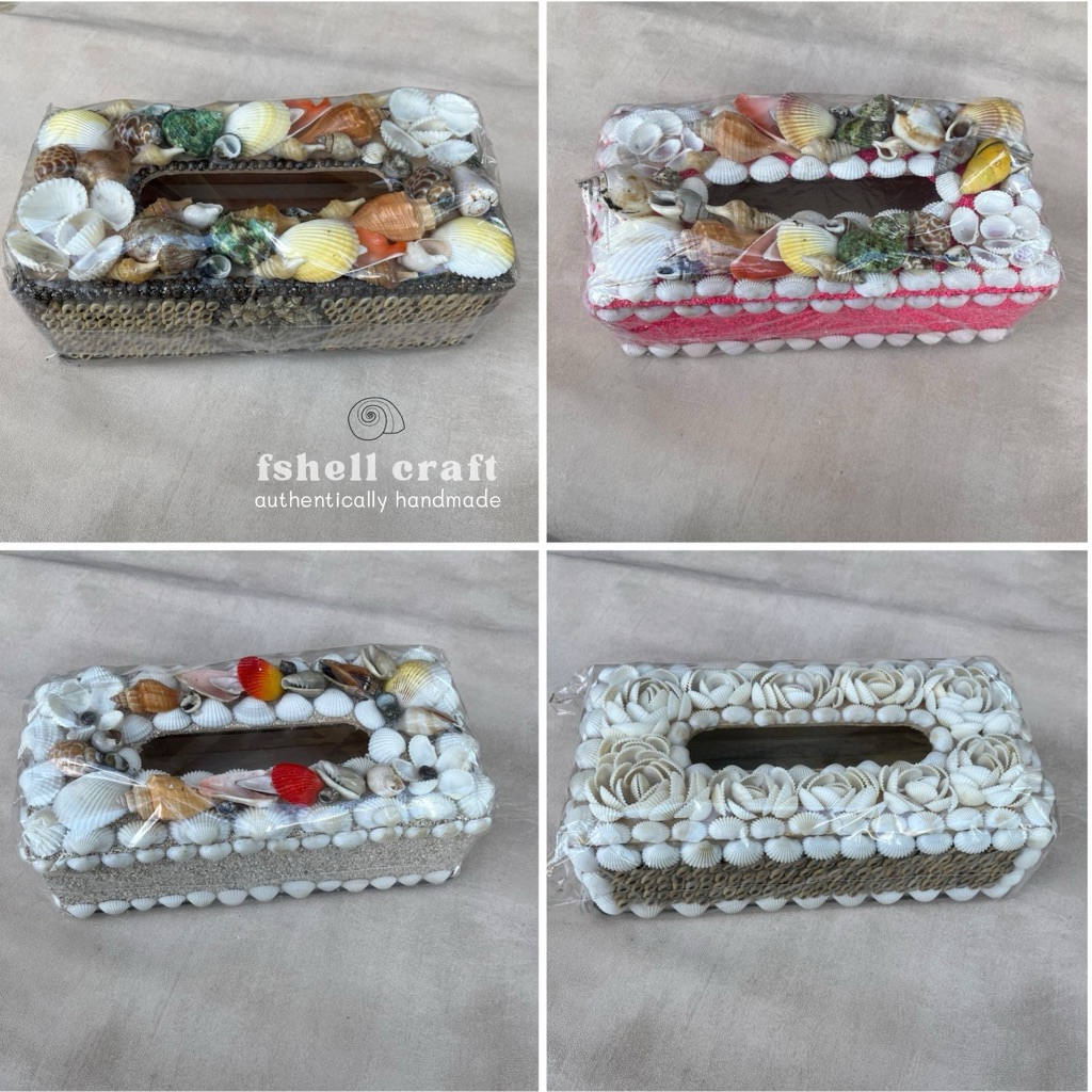 DIY KERANG LAUT/TEMPAT TISU/KERAJINAN KERANG LAUT ESTETIK